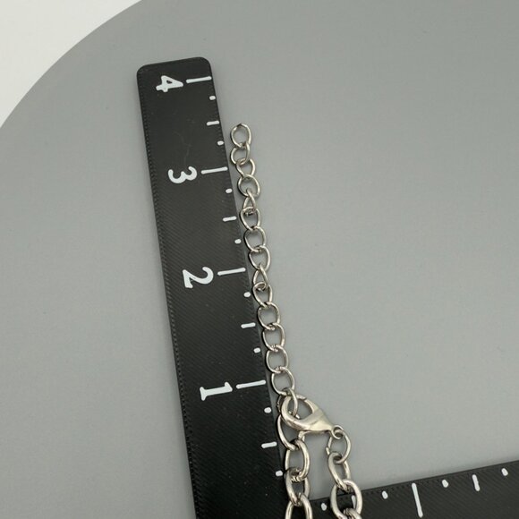 Bright Colorful Beaded Pom Pom Cha Cha Necklace Orange Green Blue Rhinestones - Picture 13 of 13